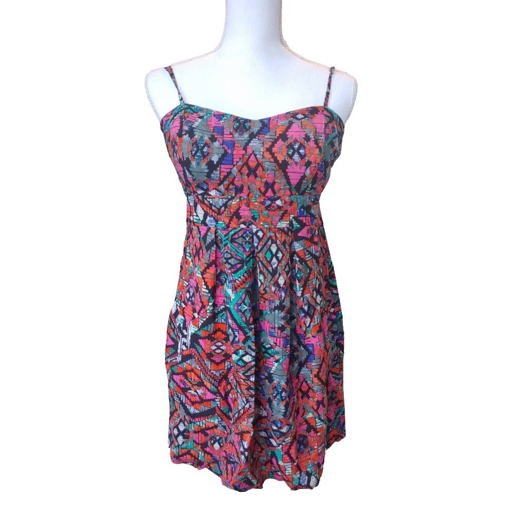 MATERIAL GIRL Dress Strappy Sleeveless Mini Sweetheart Bustier A Line Skater